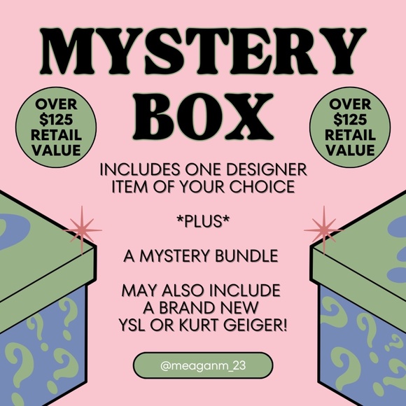 MYSTERY BOXES feat. Kate Spade & Coach - May Include YSL or Kurt Geiger - Picture 1 of 8